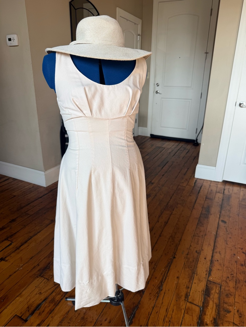 Trelise Cooper Fit & Flare Linen Midi Dress — Sand 🌿